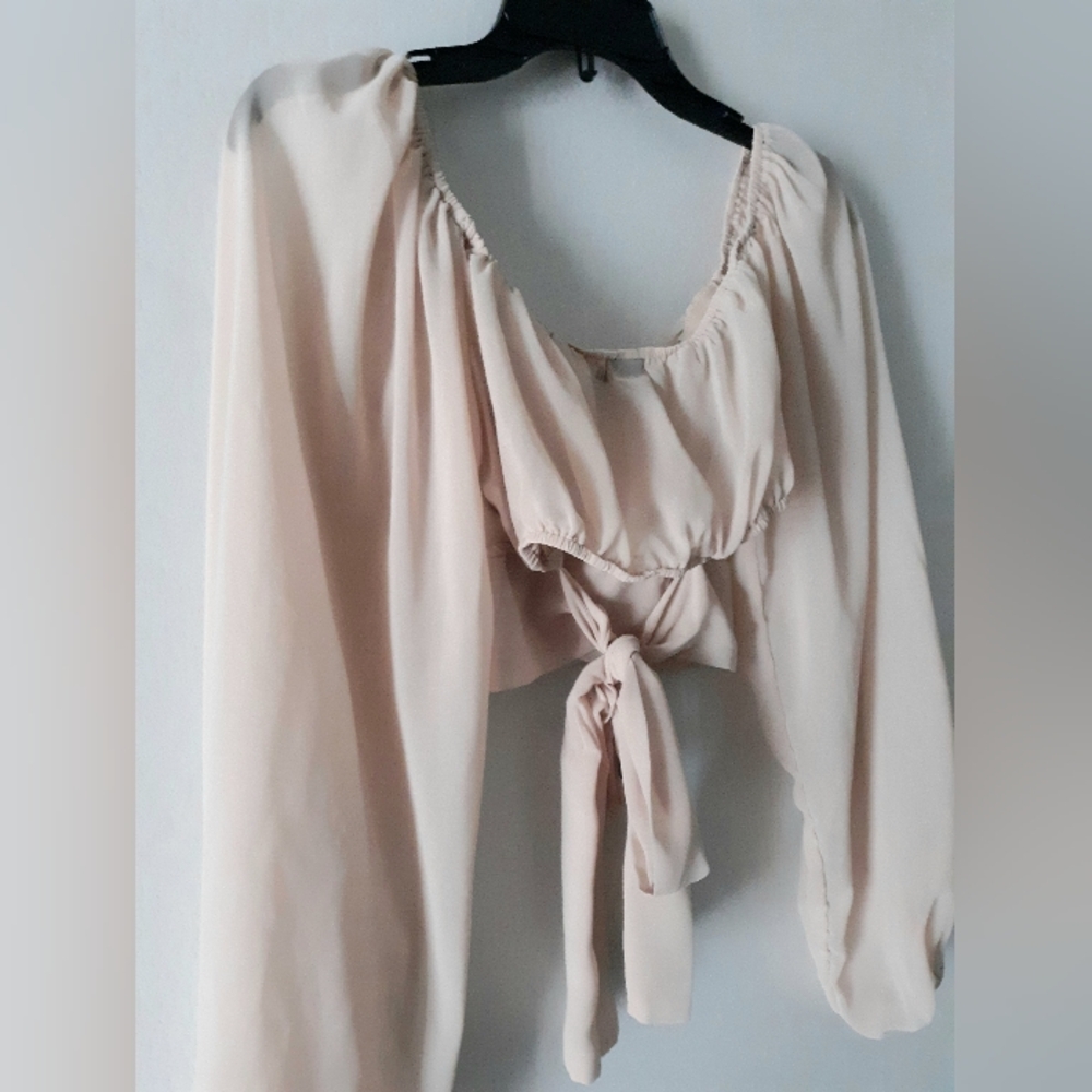 Windsor Chiffon Crop Blouse - Picture 2 of 4